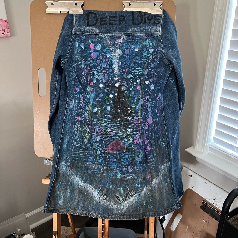 Sz Small long jean jacket